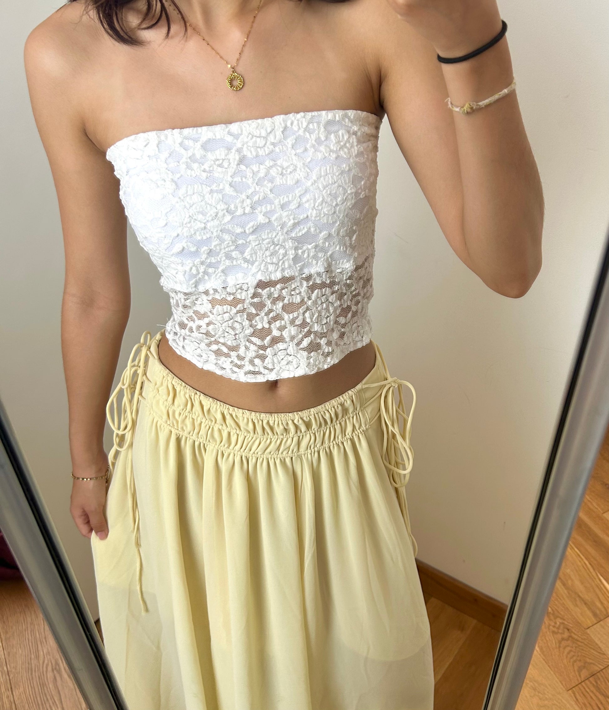 Top dentelle blanc